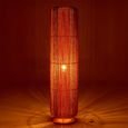 Cylinder Floor Lamp - Orange and Natural - Rope and Metal