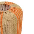Cylinder Floor Lamp - Orange and Natural - Rope and Metal