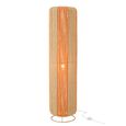 Cylinder Floor Lamp - Orange and Natural - Rope and Metal