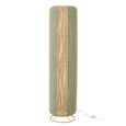 Cylinder Floor Lamp - Turquoise and Natural - Rope and Metal