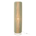 Cylinder Floor Lamp - Turquoise and Natural - Rope and Metal