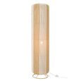 Cylinder Floor Lamp - White and Natural - Rope and Metal