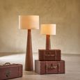 Melina Floor Lamp - Conical Base - Dark Brown - Ceramic