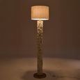 Pearl Effect Floor Lamp - Off White and Light Beige - Shell