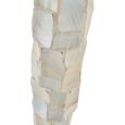Pearl Effect Floor Lamp - Off White and Light Beige - Shell