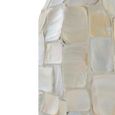 Pearl Effect Floor Lamp - Off White and Light Beige - Shell