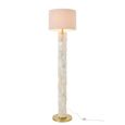 Pearl Effect Floor Lamp - Off White and Light Beige - Shell
