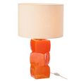 Table Lamp - 3 Cubes - Orange - Glass
