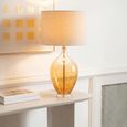 Amber Table Lamp - Brown - Glass