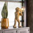 Monkey Table Lamp - Gold - Polyresin