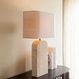 Table Lamp - Beige - Travertine Marble