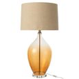 Amber Table Lamp - Brown - Glass