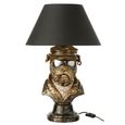 Bulldog Table Lamp - Antique Brown - Polyresin