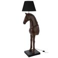 Horse Front Floor Lamp - Dark Brown - Polyresin