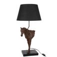 Horse Front Table Lamp - Dark Brown - Polyresin