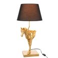 Horse Front Table Lamp - Gold and Black - Polyresin