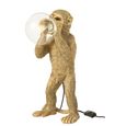 Monkey Table Lamp - Gold - Polyresin
