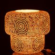 Mosaic Table Lamp - Beige and White - Glass