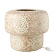 Mosaic Table Lamp - Beige and White - Glass