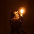 Owl Table Lamp - Antique Brown - Polyresin