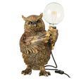 Owl Table Lamp - Antique Brown - Polyresin