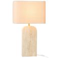 Table Lamp - Beige - Travertine Marble