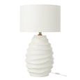 Waving Table Lamp - White - Ceramic
