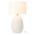 Waving Table Lamp - White - Ceramic