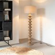 Caterpillar Floor Lamp - Natural and Grey - Poplar Wood