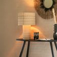Dotted Lines Table Lamp - Natural and Black - Seagrass