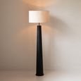 Floor Lamp - Black and Grey - Threaded Ailanthus Wood