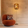 LED Floor Lamp - Brown - Glass