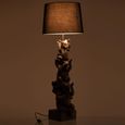3 Elephants Table Lamp - Brown - Polyresin