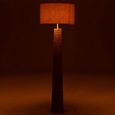 Floor Lamp - Natural and Grey - Threaded Ailanthus Wood