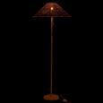 Floor Lamp - Natural and White - Rattan and Metal