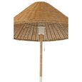 Floor Lamp - Natural and White - Rattan and Metal