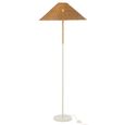 Floor Lamp - Natural and White - Rattan and Metal
