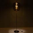 LED Floor Lamp - Brown - Glass