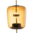 LED Floor Lamp - Brown - Glass