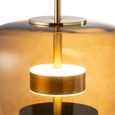 LED Table Lamp - Brown - Glass