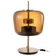 LED Table Lamp - Brown - Glass