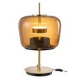 LED Table Lamp - Brown - Glass