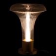 LED Table Lamp - Transparent and Gold - Glass and Metal