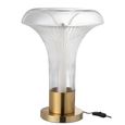 LED Table Lamp - Transparent and Gold - Glass and Metal