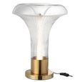 LED Table Lamp - Transparent and Gold - Glass and Metal