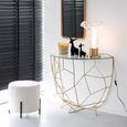 LED Table Lamp - Transparent and Gold - Glass and Metal