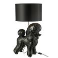 Poodle Table Lamp - Black - Polyresin