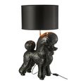 Poodle Table Lamp - Black - Polyresin