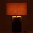 Table Lamp - Black and Grey - Threaded Ailanthus Wood