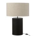 Table Lamp - Black and Grey - Threaded Ailanthus Wood